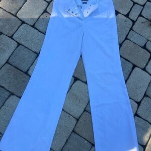 Express Women's Bright White Flare Jeans